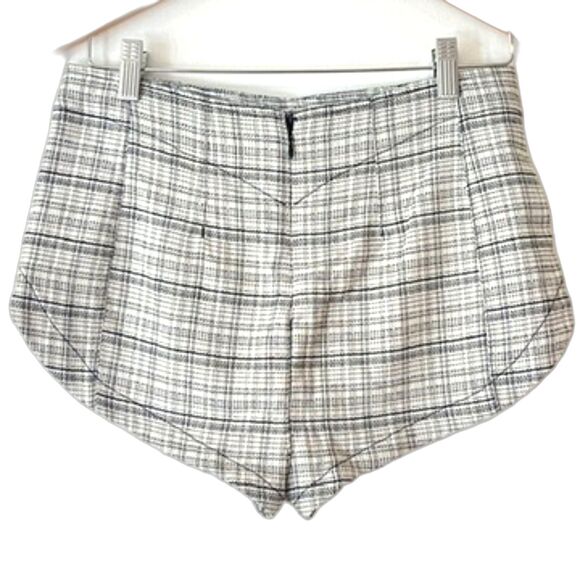 Free People Keep It Brief Menswear Micro Shorts Hot Pants Black White Tweed 6 - Picture 4 of 9